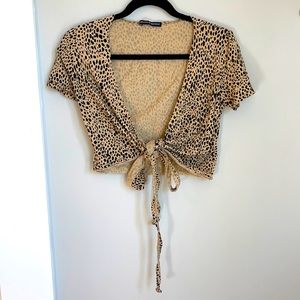 Cheetah Wrap Top